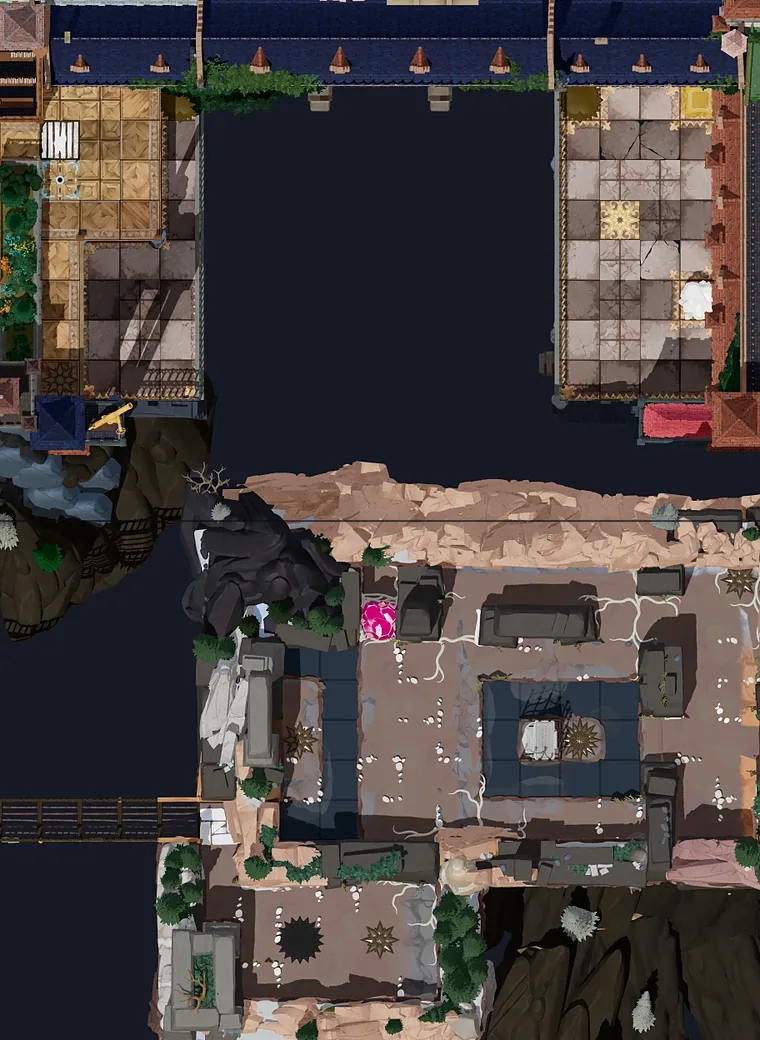 Map of Archways with every puzzle entrance numbered