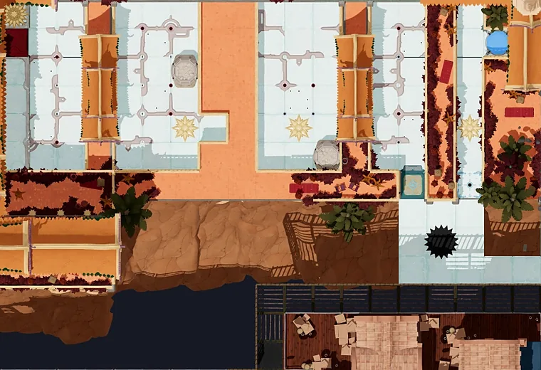 Map of Endpoint Falling with every puzzle entrance numbered