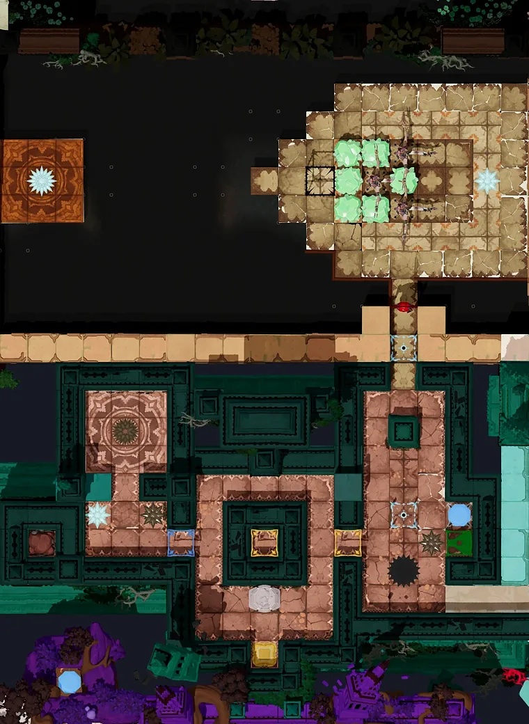 Map of Gate Opening with every puzzle entrance numbered