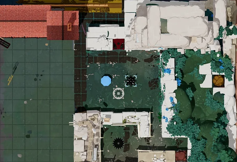 Map of Gem Beams with every puzzle entrance numbered