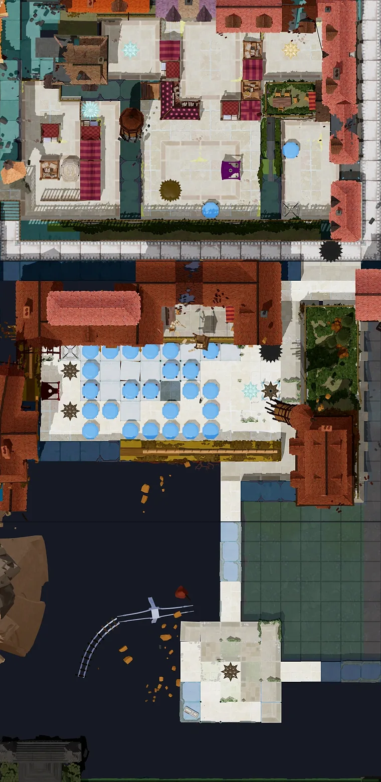 Map of Gems as Obstacles with every puzzle entrance numbered