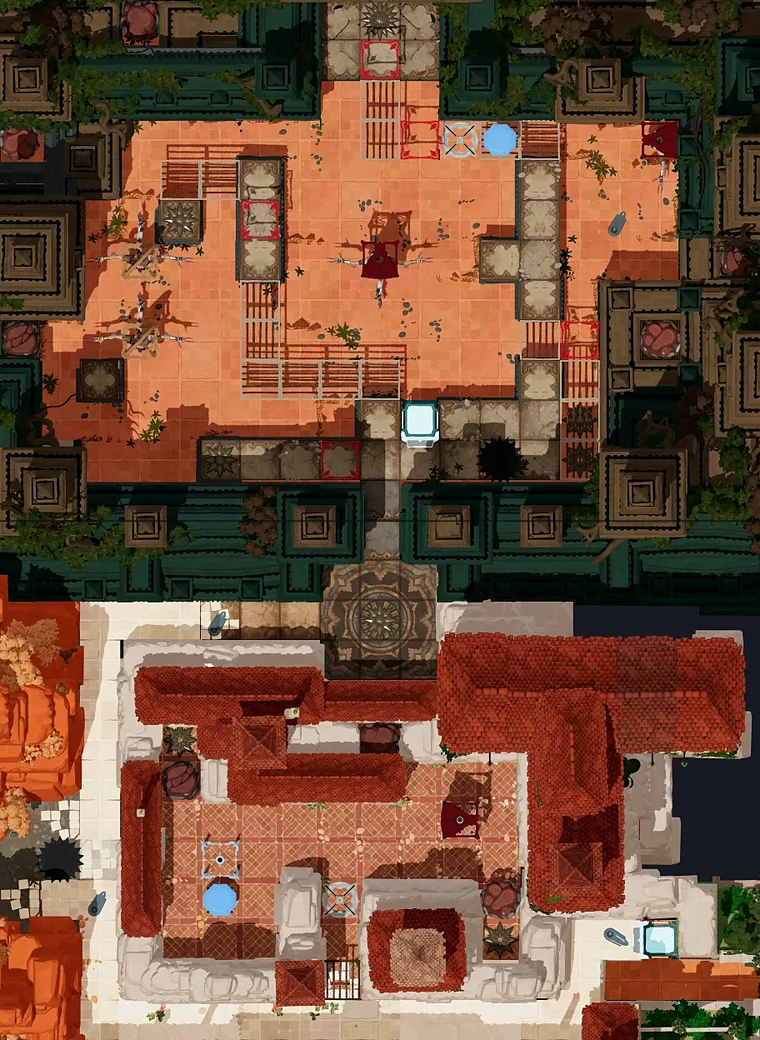 Map of Goblin Turning with every puzzle entrance numbered