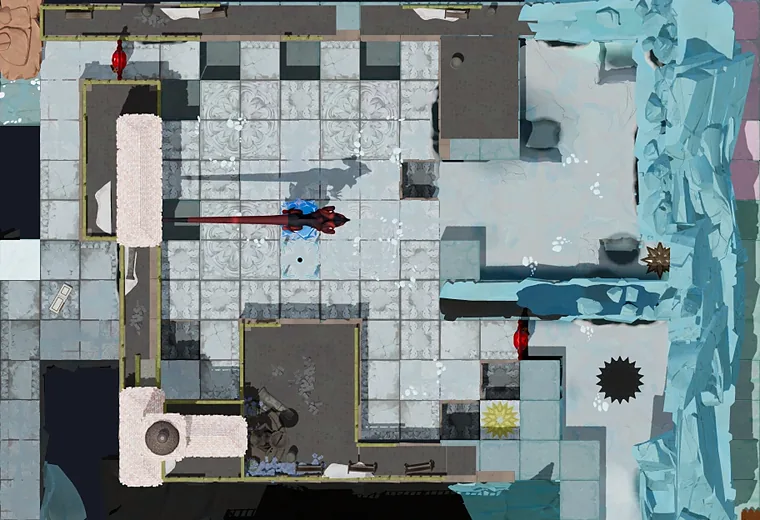 Map of Heterogeneous Stacks with every puzzle entrance numbered