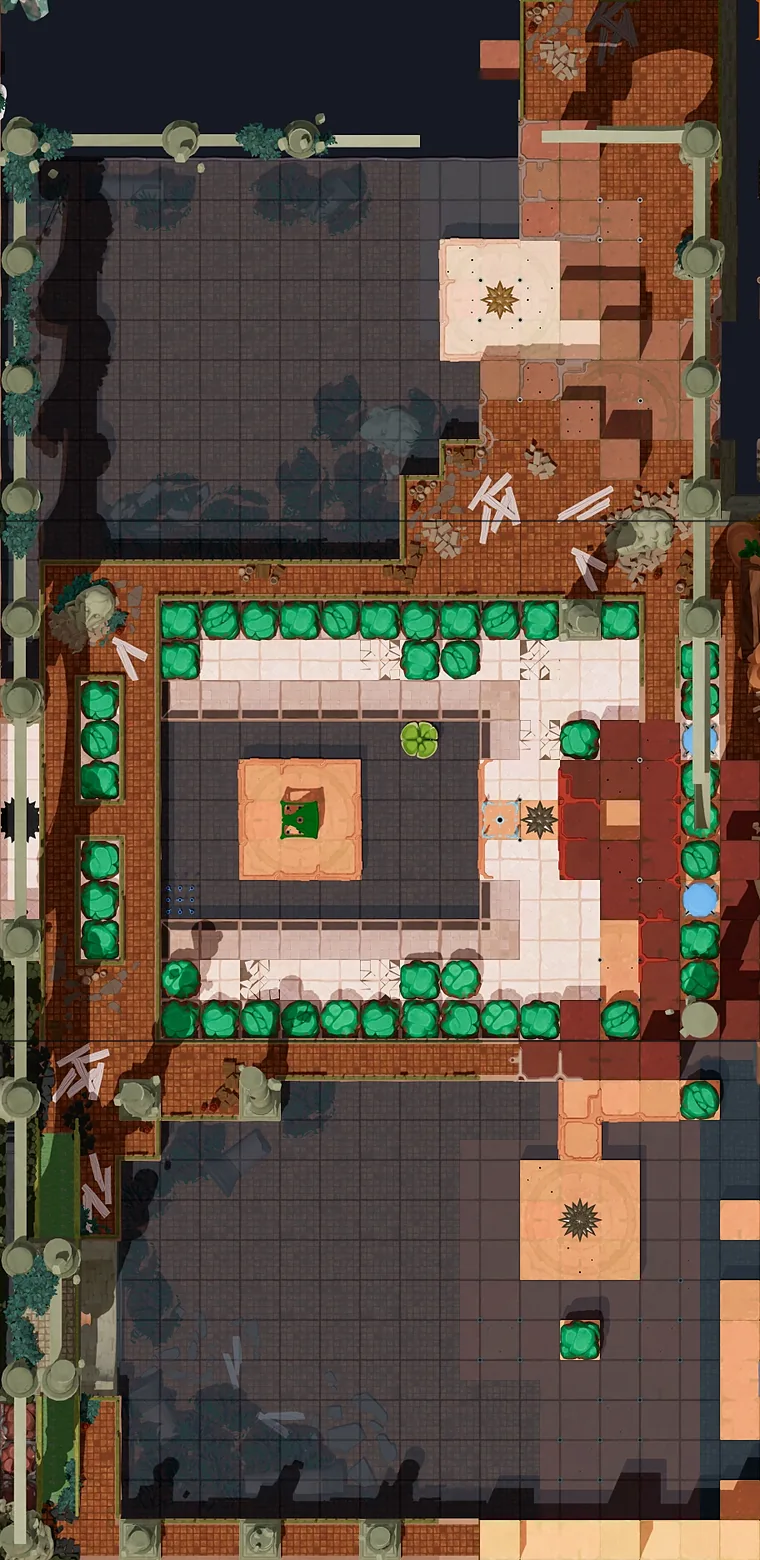 Map of Lily Beam Rotation with every puzzle entrance numbered