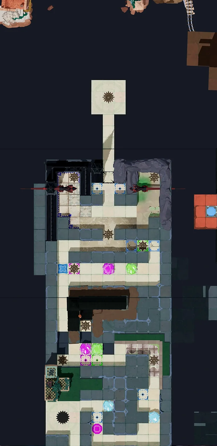 Map of Partial Resets with every puzzle entrance numbered