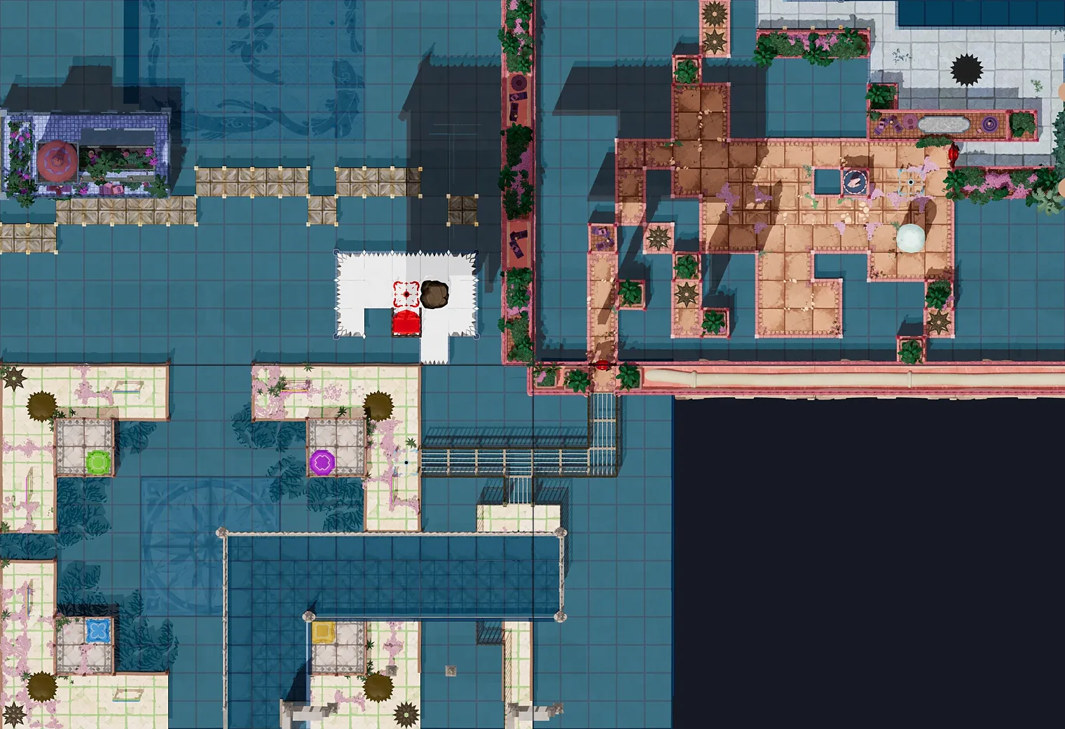 Map of Skipping Stacks with every puzzle entrance numbered