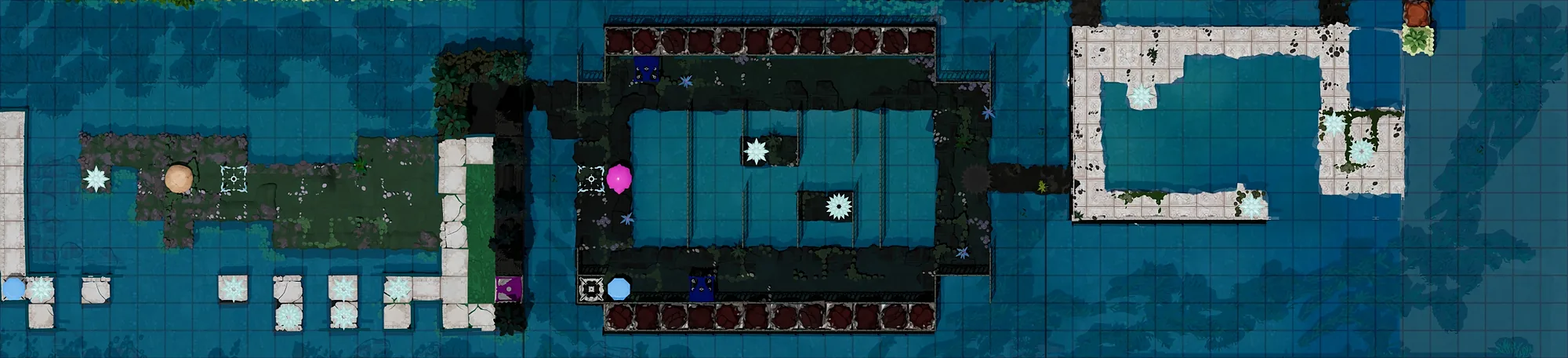 Map of Squeeze, Dragon with every puzzle entrance numbered