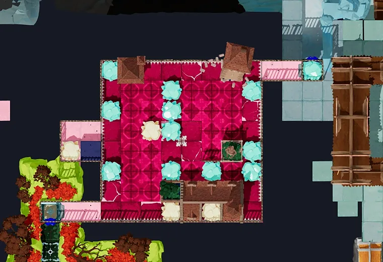 Map of Wrapping Wizard with every puzzle entrance numbered