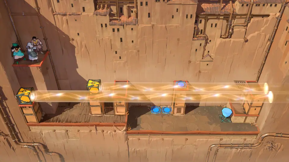 Double Beam Falling puzzle 1 in game